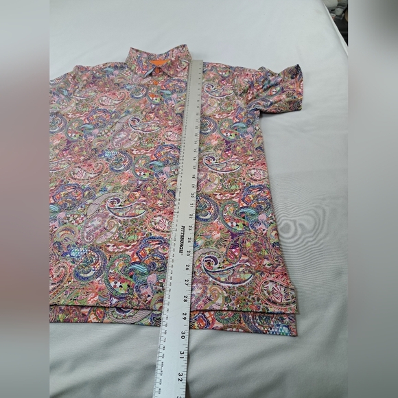 Robert Graham Men's Goldberg Short-Sleeve Knit Polo Paisley Size M - Picture 14 of 16